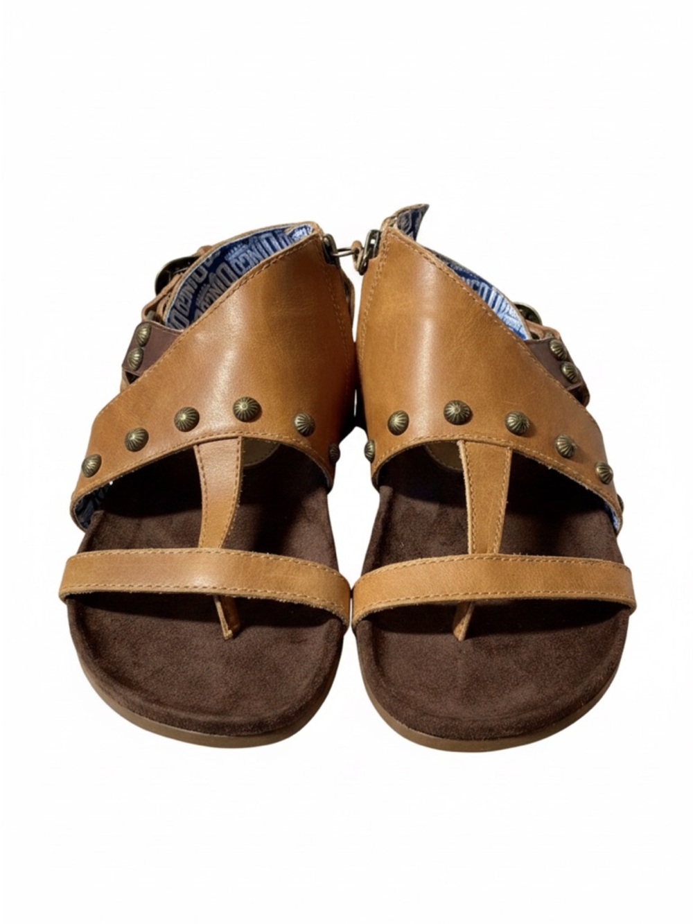 Dingo Studded Tan Leather Sandals
